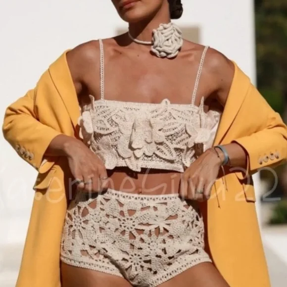 Zara crochet crop top - Picture 2 of 11